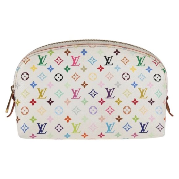 LOUIS VUITTON Monogram Multicolor Pochette Cosmetic White M47354 Auth 125292AV - Picture 6 of 16
